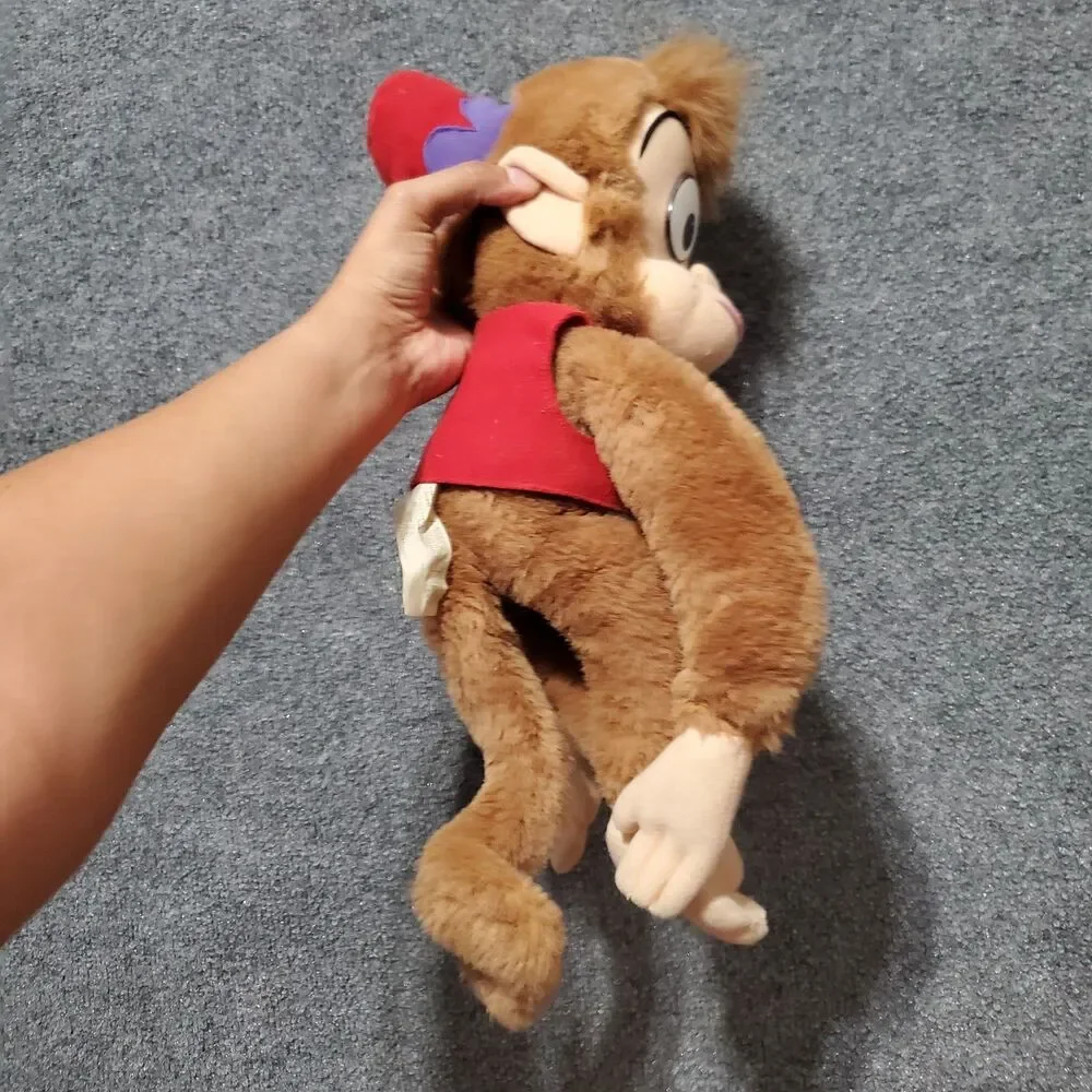 Vintage 90s Disney Aladdin Abu Monkey Plush Stuffed Toy 1992 Mattel Walt Disney